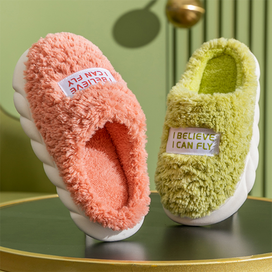 Warm Plush Slippers Home Shoes For Women Couple Winter Slippers - Carvan Mart Ltd