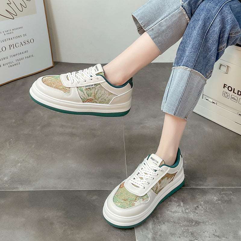 Casual Student Retro Sports Board Shoes - Color Matching Low-Top Sneakers - - Women's Shoes - Carvan Mart