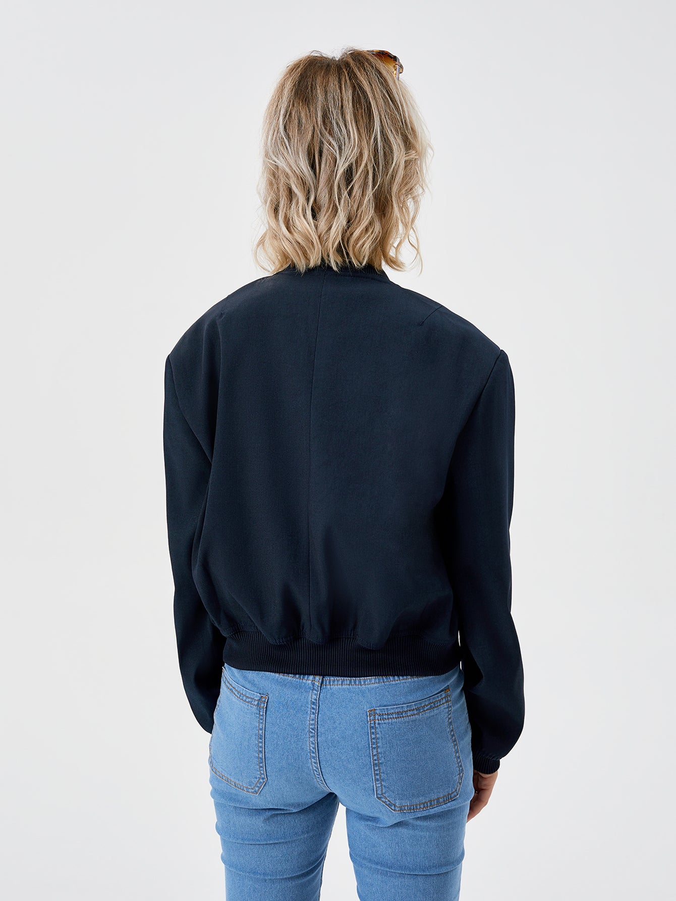 Women's Lightweight Cropped Bomber Jacket - Carvan Mart