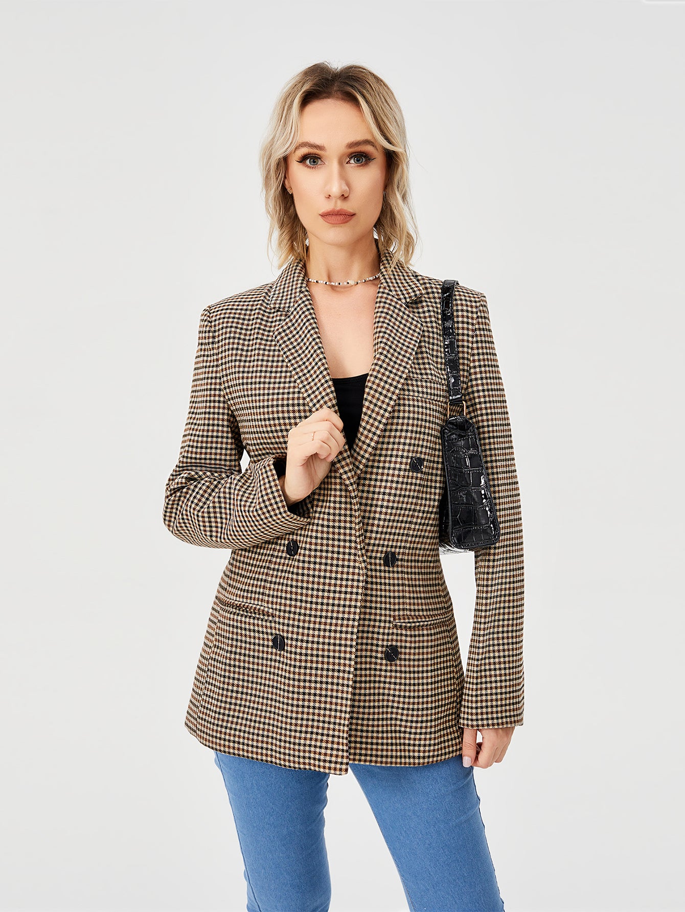 Women's Casual Blazer Jacket Long Sleeve Work 0ffice Blazer Lapel Jacket - - Women's Coats & Jackets - Carvan Mart