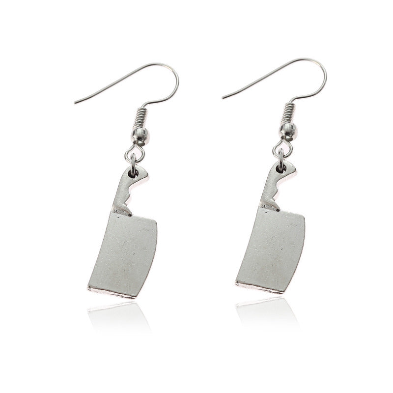 Fashionable Simple Kitchen Knife Shape Earrings - - Earrings - Carvan Mart