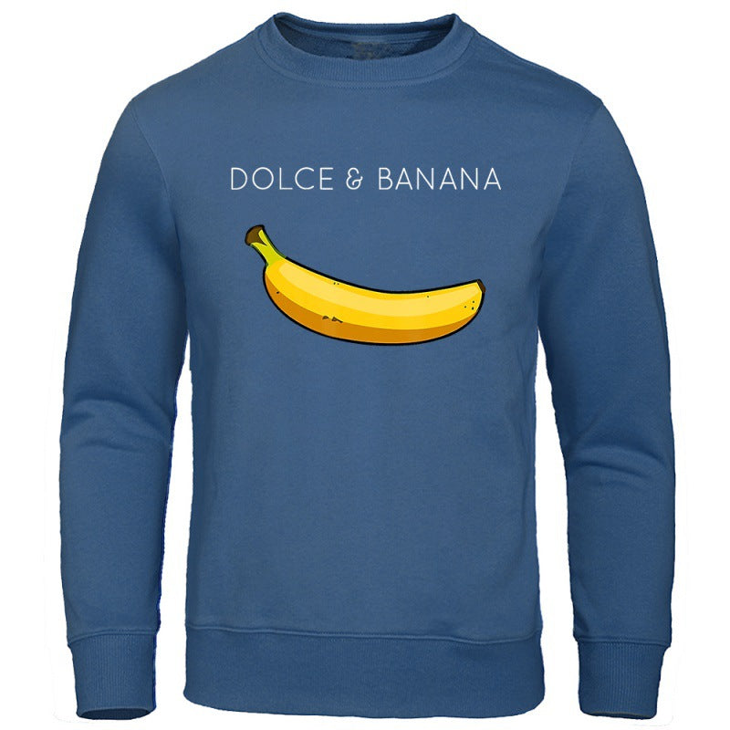 Banana Fashion Printed Hoodie - HazeBlue - Men's Hoodies & Sweatshirts - Carvan Mart