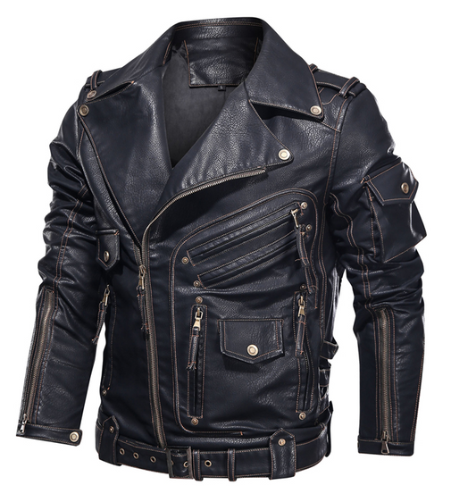 Vintage Leather Men's Coat Jacket Jacket - Carvan Mart Ltd