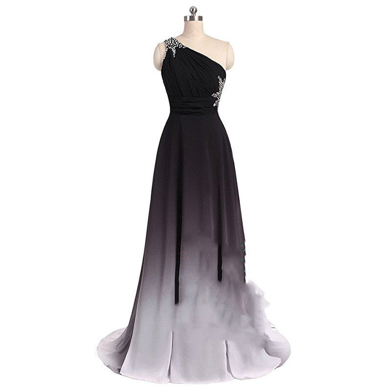 Women's Long Dress Color Gradient Cocktail Evening Prom Dress - Carvan Mart