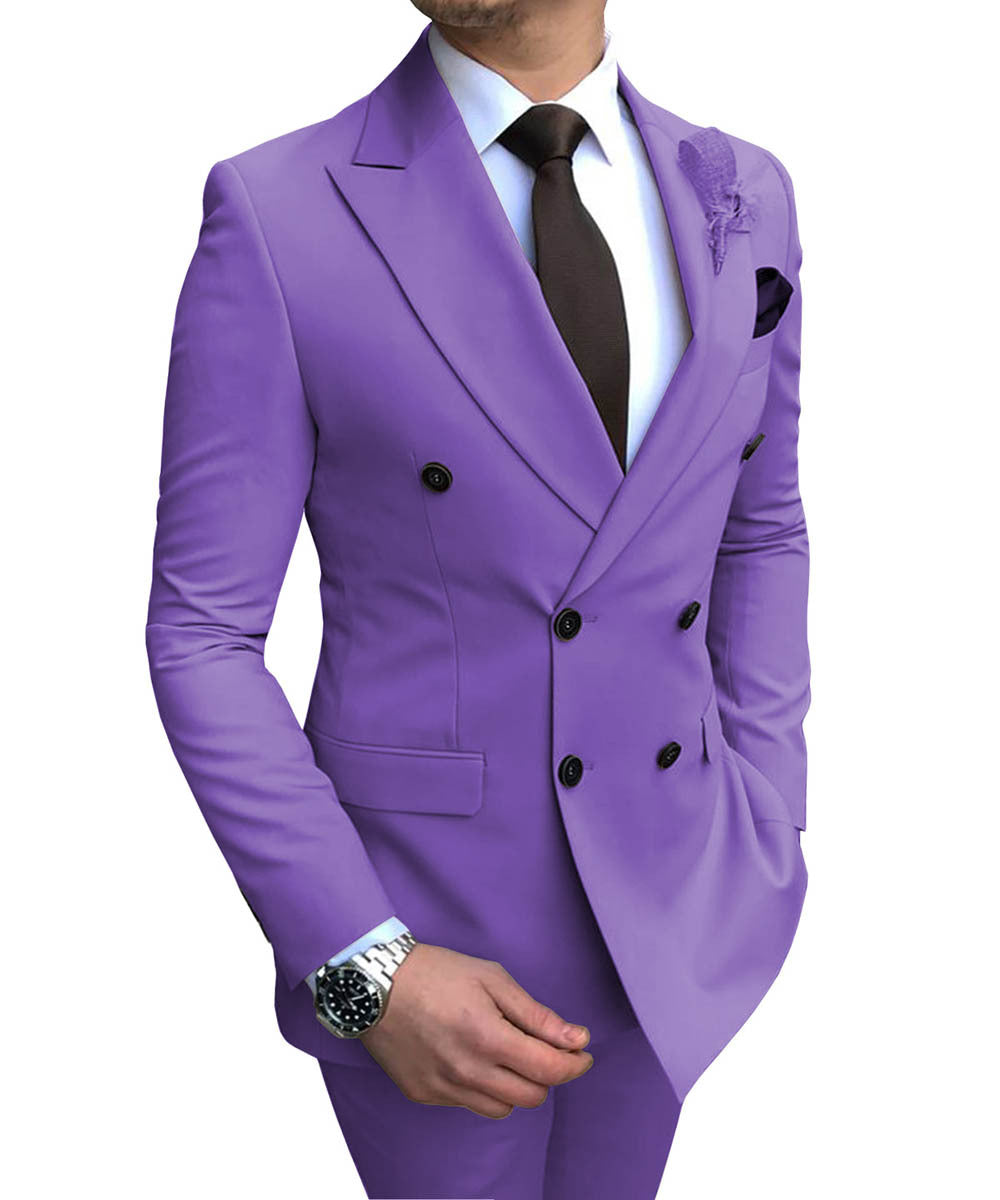 Men's Two-piece Groomsmen Costume Wedding Suit - Carvan Mart