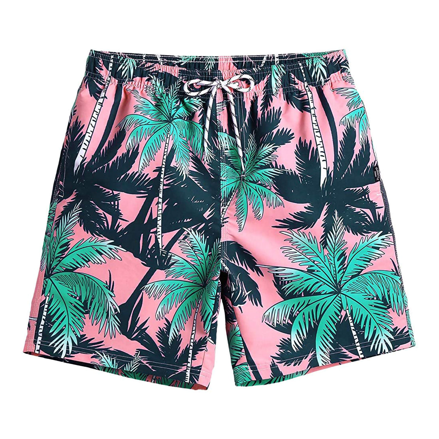 Casual Swimwear Men's Summer Beach Shorts - Pink Green - Men's Shorts - Carvan Mart