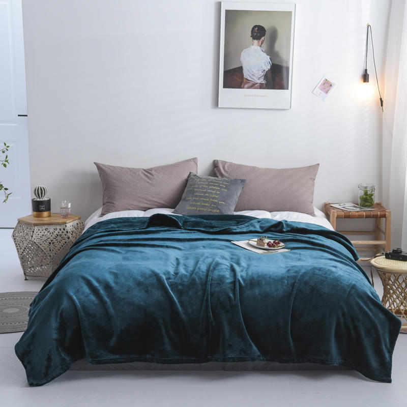 Light Luxury Solid Color Flannel Shan Blanket - Carvan Mart