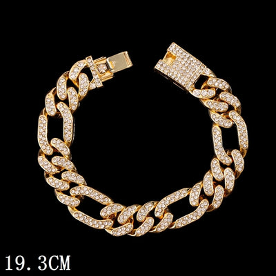 Luxury 12mm Iced Out Cuban Link Chain Bracelet - Carvan Mart