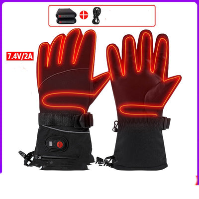 Heating Gloves Outdoor Skiing Cycling - Gloves 2700 Battery Pair Average Size - Men's Gloves - Carvan Mart