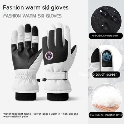 Autumn And Winter Warm Ski Gloves Touch Screen Waterproof - Carvan Mart