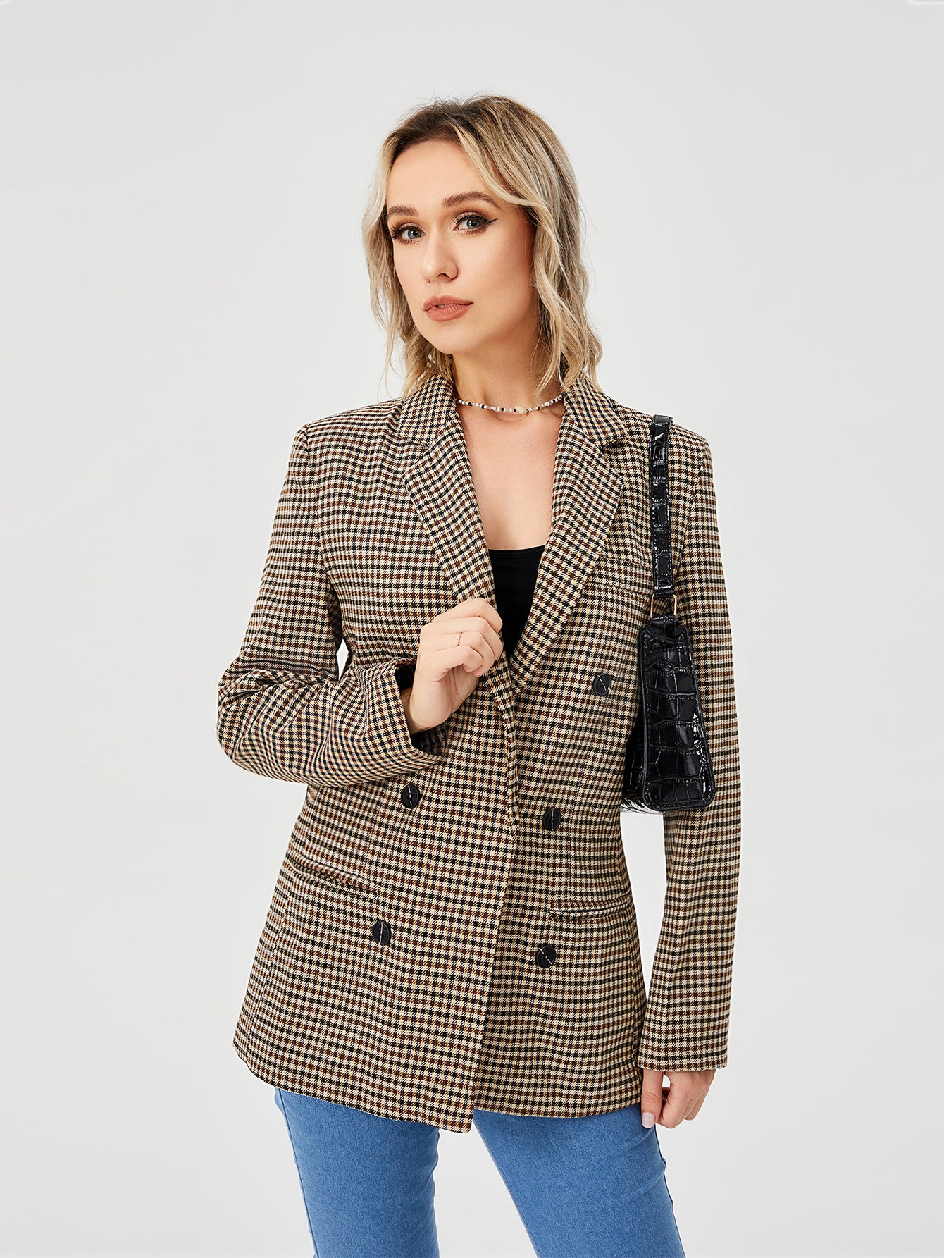 Women's Casual Blazer Jacket Long Sleeve Work 0ffice Blazer Lapel Jacket - - Women's Coats & Jackets - Carvan Mart