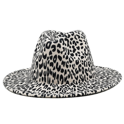 Men's And Women's Fashionable All-match Milky White Leopard Print Woolen Hat - - Men's Hats & Caps - Carvan Mart