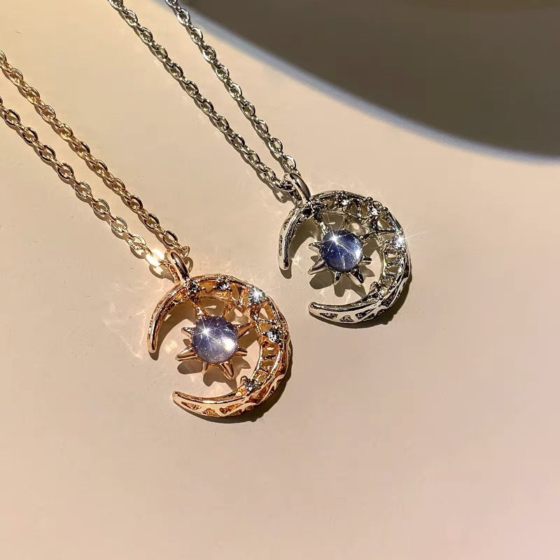 Female Trendy Necklace Explosive Style Star And Moon Necklace - Carvan Mart