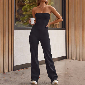 Women's Sports Fitness Hip One-piece Jumpsuit - Carvan Mart