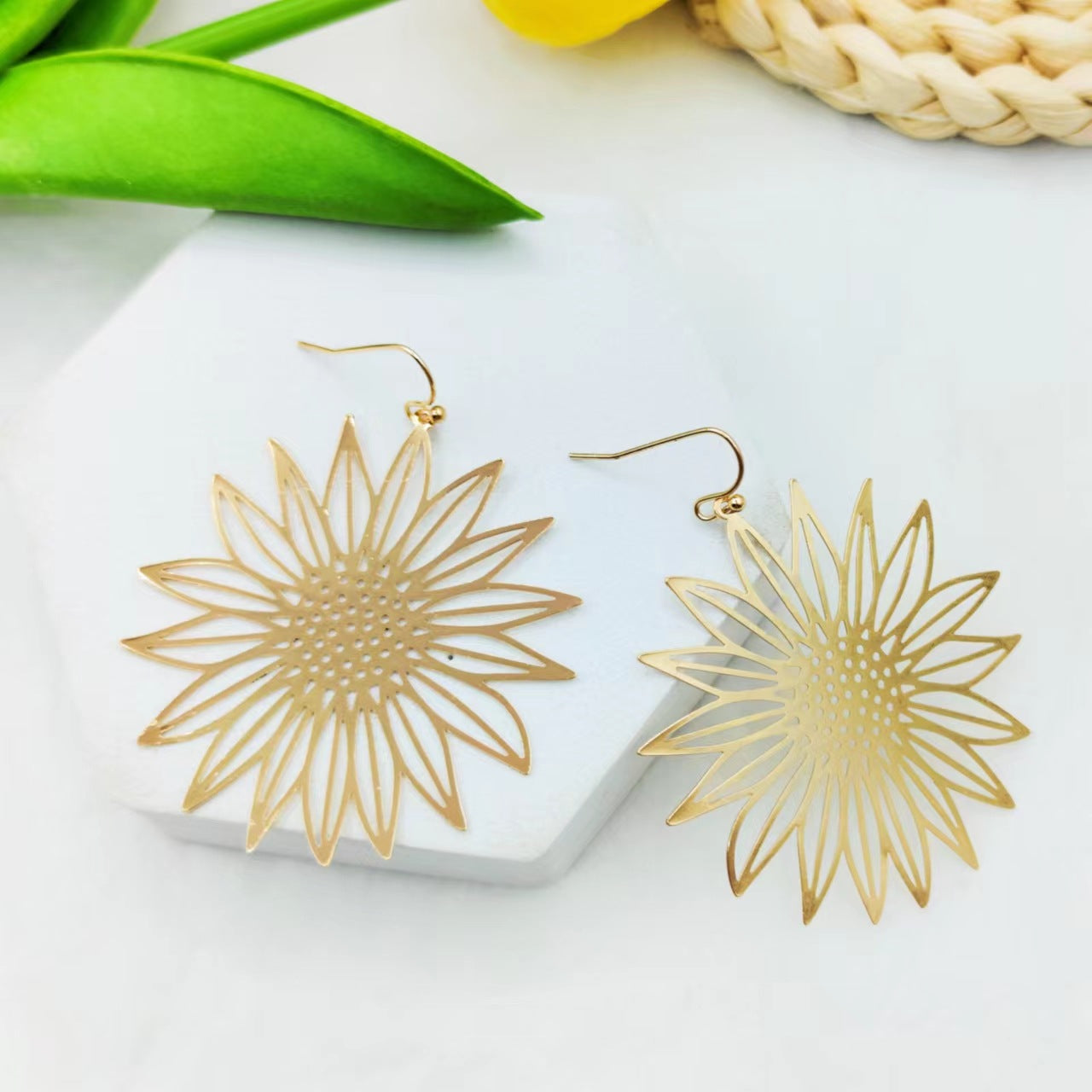 European And American SUNFLOWER Earrings Jewelry - - Earrings - Carvan Mart