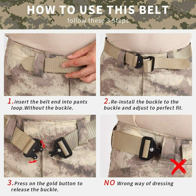 PREMIUM Men Casual Military Belt Tactical Waistband Rescue Rigger Nylon Belt USA - - Men's Belts - Carvan Mart