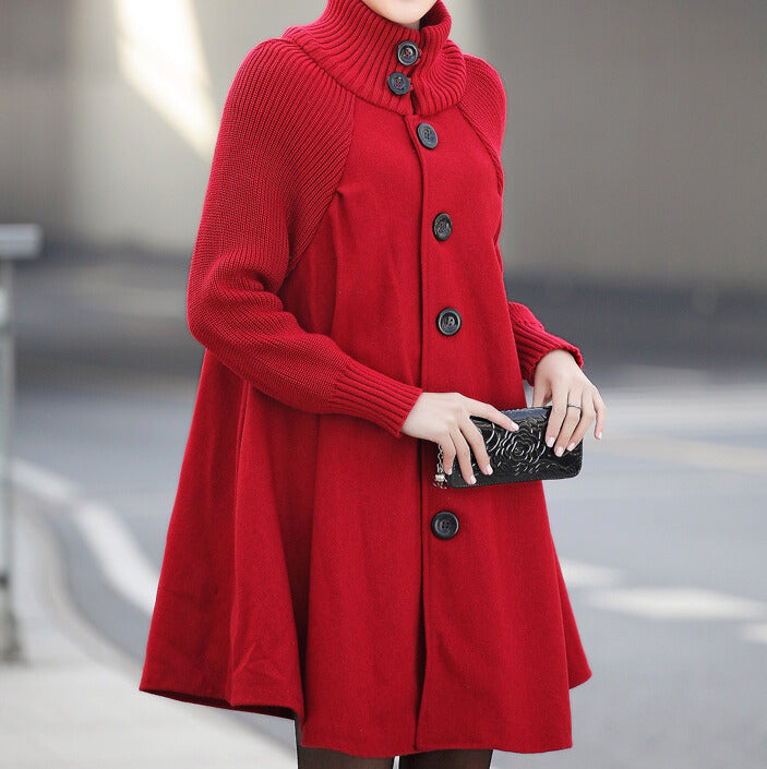 Fashion Mid-length Trench Coat For Women - Red - Women's Coats & Jackets - Carvan Mart