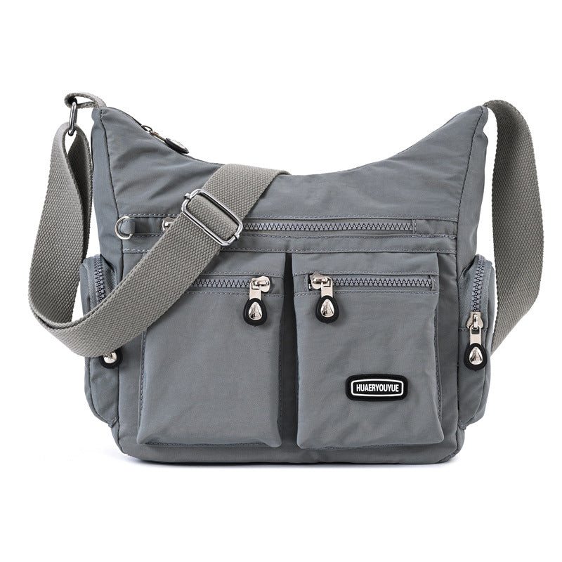 Waterproof Women's Shoulder Bag with Multiple Pockets - Stylish Crossbody Bag - Silver grey - Shoulder Bags - Carvan Mart