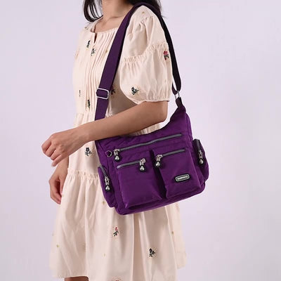 Women's Shoulder Bag Multiple Pockets Waterproof Crossbody Bag - Carvan Mart