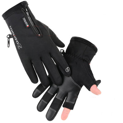 Opened-Finger Gloves Touchscreen Waterproof Windproof Warm Winter Gloves - - Women Gloves & Mittens - Carvan Mart