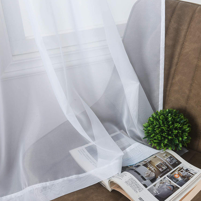 Modern Simple Thickened Solid Thin Window Gauze - Carvan Mart