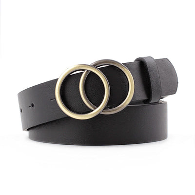 European And American Cross-border Round Buckle Belt Women Casual - Carvan Mart