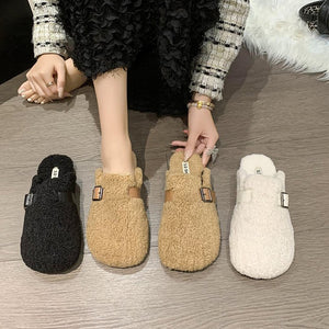 Women's Fashion Flat Bottom Closed Toe Half Slipper - Carvan Mart