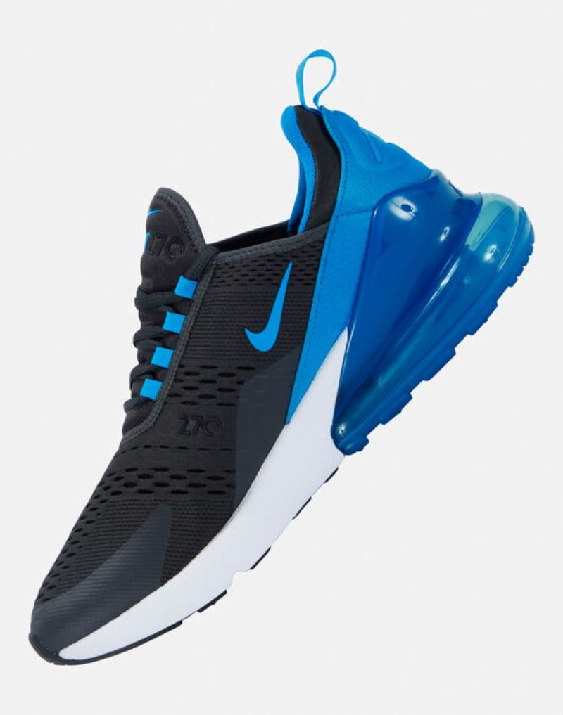Nike Air Max 270 Shoes - Black Anthracite White Photo Blue - Sneakers - Carvan Mart