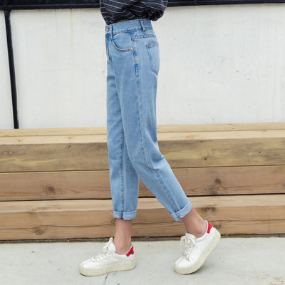 High waist slimming harem jeans women - Carvan Mart