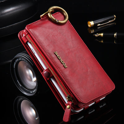 Luxury PU Leather Case For 8 Plus X XR XS Max 11 Flip Stand Wallet Cases For 8 7 Plus 6s SE Pouch Capinhas - Red - Women's Wallet - Carvan Mart