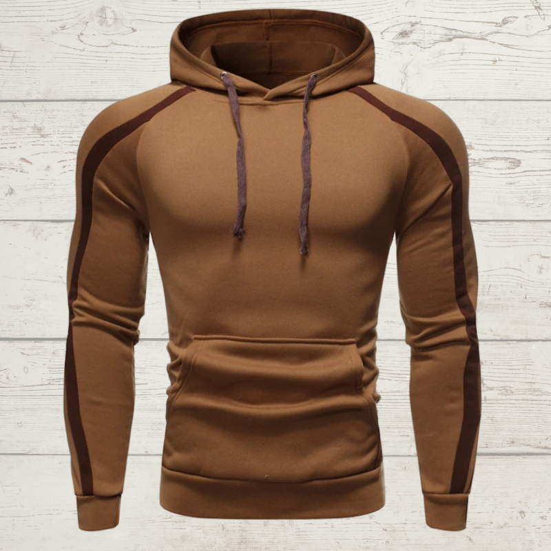 Fashionable Men's Hoodies Sporty Performance Sweatshirt - Brown - Men's Hoodies & Sweatshirts - Carvan Mart