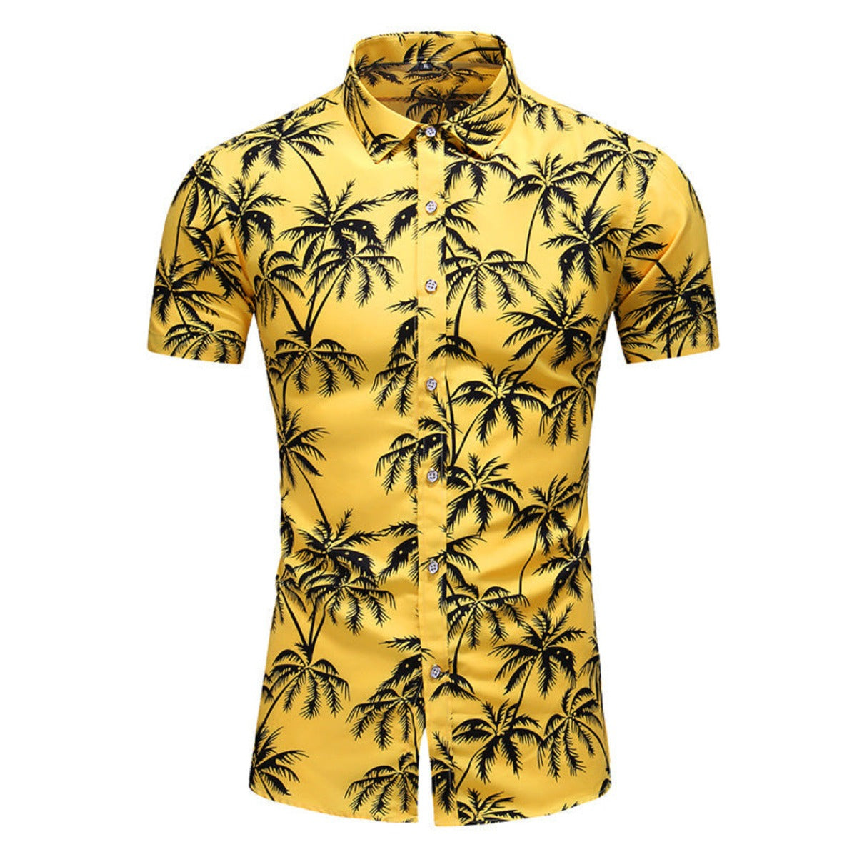 Men's Hawaiian Printed Shirts Slim Short Sleeve Shirt - Carvan Mart