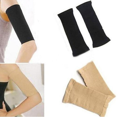 Women Arm Shaping Sleeves Ladies Elastic Slimming Shaperwear - black and skin set - Women Gloves & Mittens - Carvan Mart