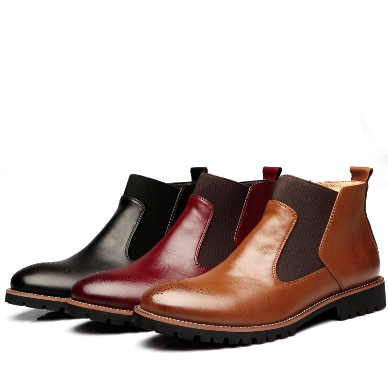 Brock Leather Boots Men Shoes Men Martin Boots - Carvan Mart Ltd