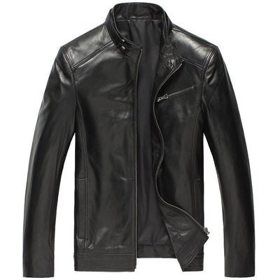 Men's leather leather jacket - Carvan Mart