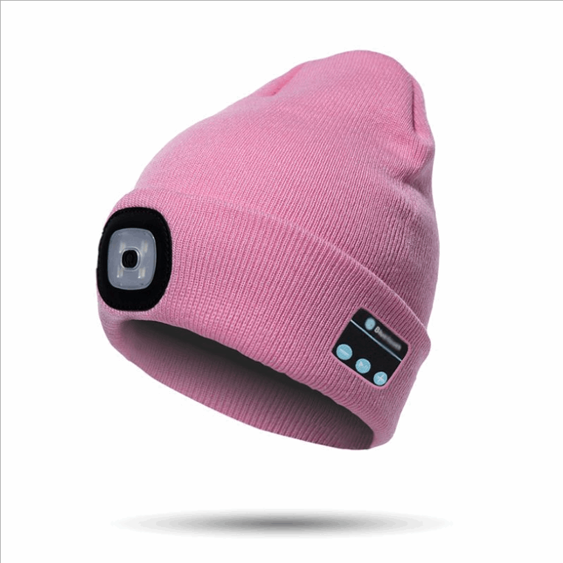 Bluetooth LED Hat Wireless Smart Headset Headphone - Pink - Women's Hats & Caps - Carvan Mart