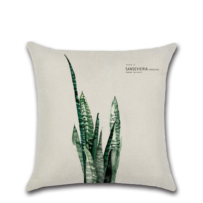 Plain and elegant flax leaf pillow - Carvan Mart