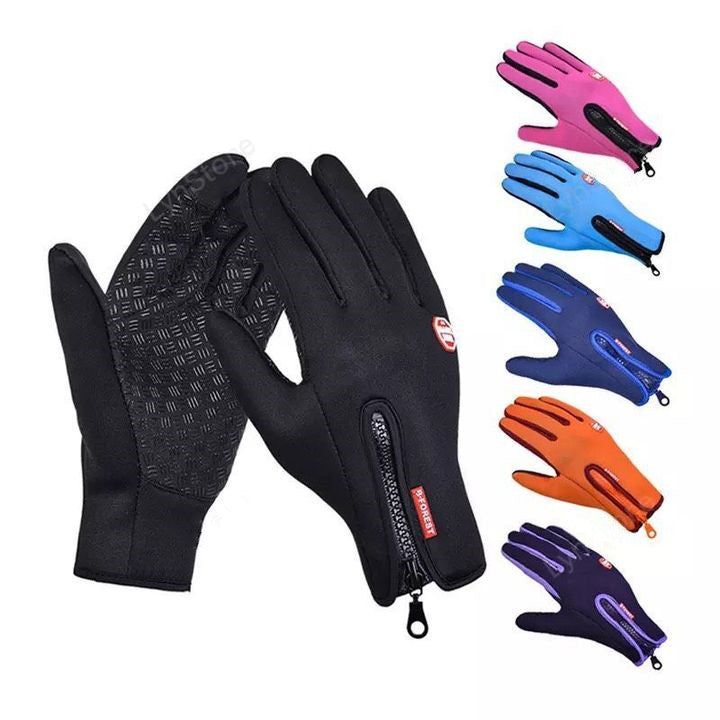 Winter Gloves Touch Screen Riding Motorcycle Sliding Waterproof Sports Gloves With Fleece - Carvan Mart