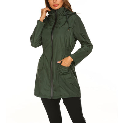 Women's Sports Wear Hooded Jacket - Dark green - Women's Coats & Jackets - Carvan Mart