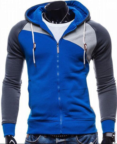 Modern Men's Zip-Up Hoodies Stormer Hoodie Sporty Performance Sweatshirt - Blue - Men's Hoodies & Sweatshirts - Carvan Mart