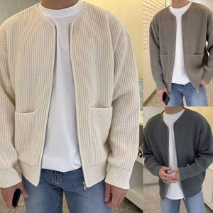 Fashion Ins Trendy Knitted Cardigan Men's Sweater - Carvan Mart