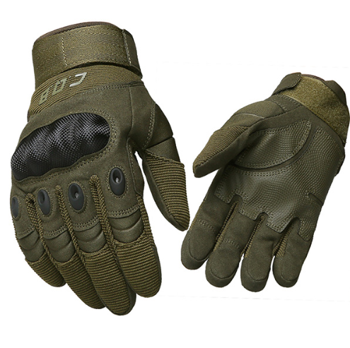 Tactical Gloves Army Military Men Gym Fitness Riding Half Finger Rubber Knuckle Protective Gear Male Tactical Gloves - Carvan Mart