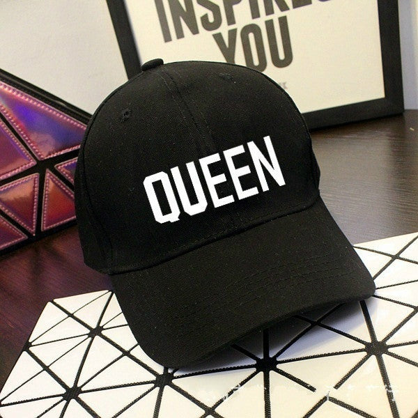 Printed baseball cap - Black QUEEN Adjustable - Men's Hats & Caps - Carvan Mart