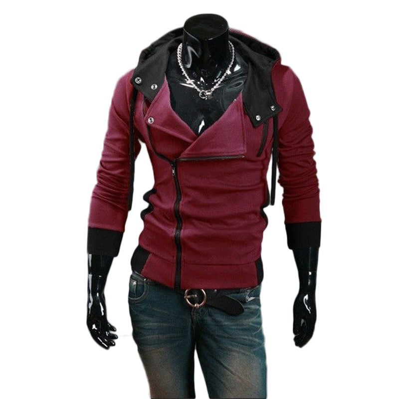 Athletic Hooded Jacket Men's Assassin's Creed Hoodie - Wine - Men's Hoodies & Sweatshirts - Carvan Mart