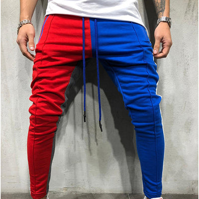Men's Color Block Jogger Pants – Athletic Fit, Comfortable, Street Style - - Men's Pants - Carvan Mart