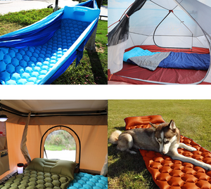 Outdoor Camping Inflatable Honeycomb Mattress Tent Sleeping Mat - - Bedding Sets - Carvan Mart