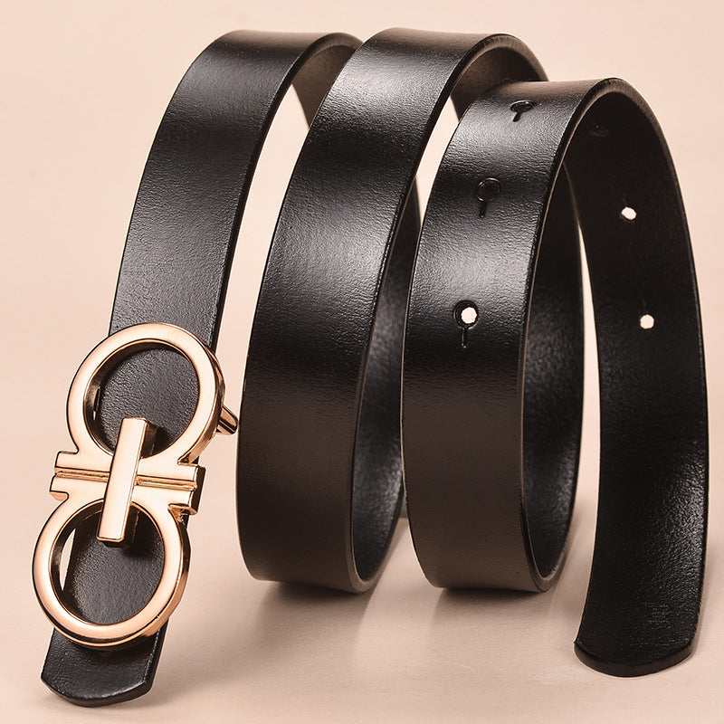 Designer white Belt Women Strap High Quality Genuine Leather Famous Brand Ladies Belt For Jeans Skirt Girl Red Pin Buckle2.3 - Carvan Mart