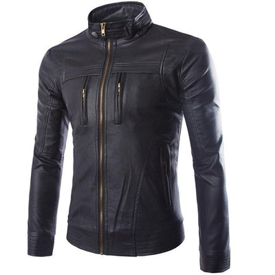 Striven Mens Leather Jacket - Carvan Mart