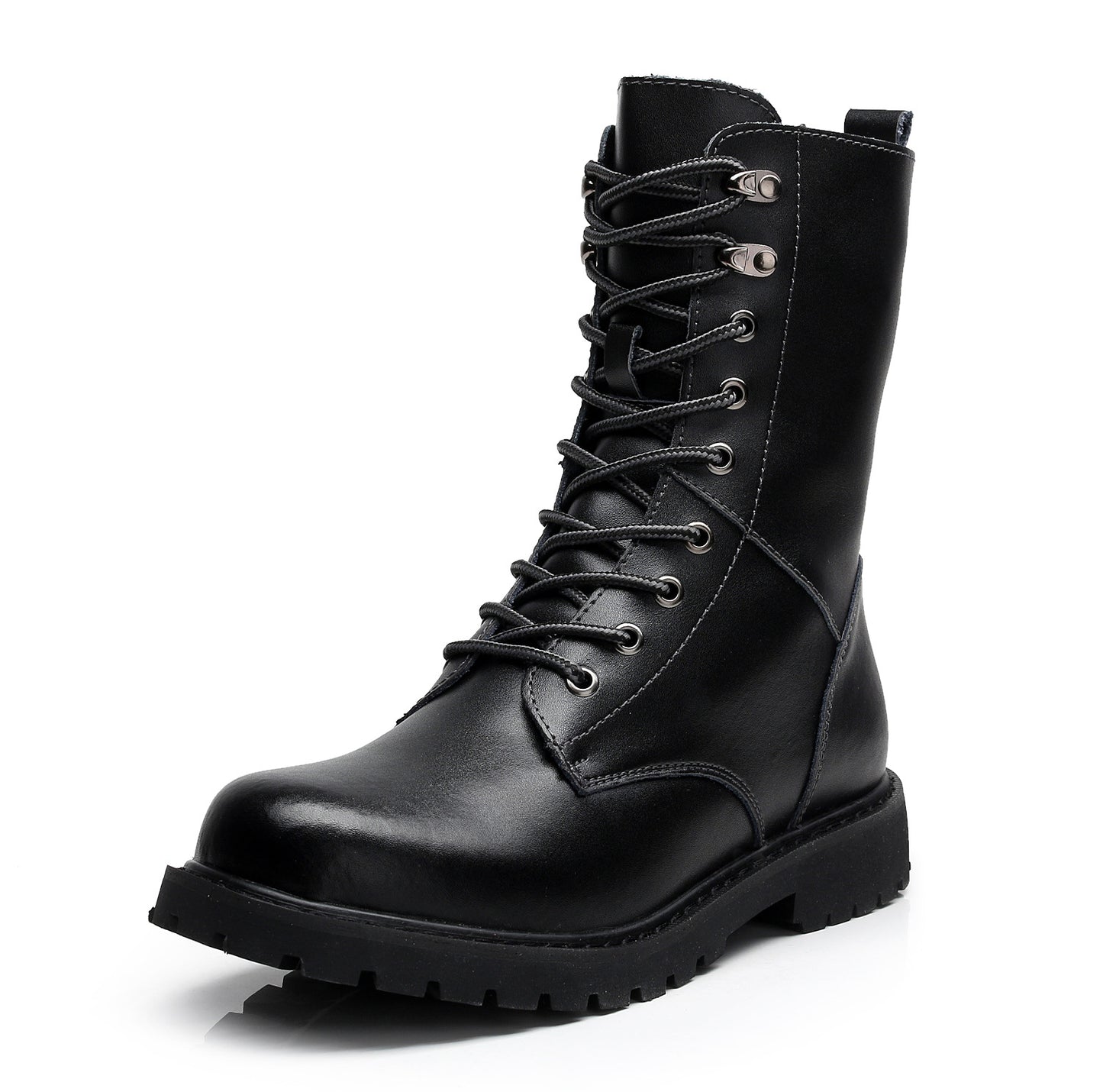 Winter high top men's shoes leather military boots men's plus fleece high top Martin boots - Carvan Mart Ltd