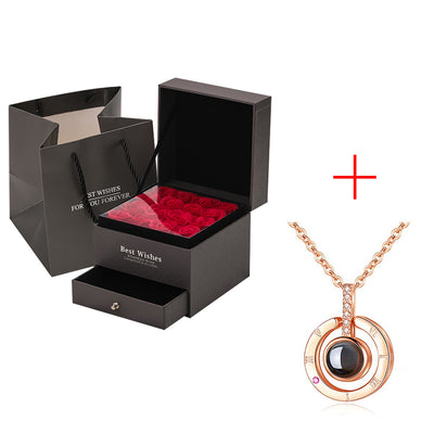 Rose Necklace Gift Box Perfect Gift - Rose Style4 gift pack - Gift - Carvan Mart